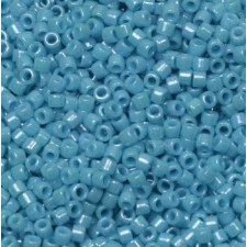 Miyuki delica Perlen 11/0 - Opaque luster medium turquoise blue DB-218
